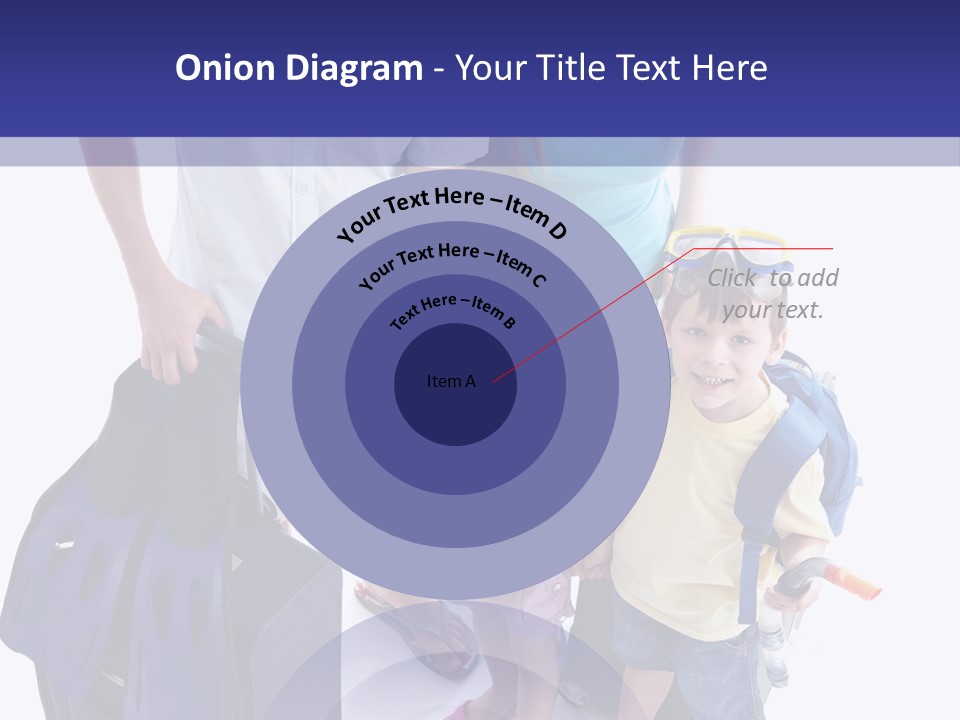 Isolated Smiling Woman PowerPoint Template