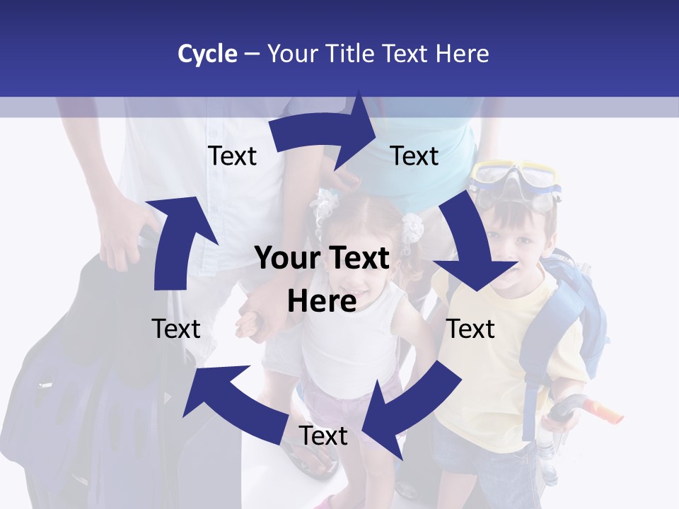 Isolated Smiling Woman PowerPoint Template