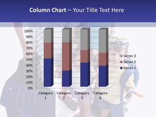 Isolated Smiling Woman PowerPoint Template