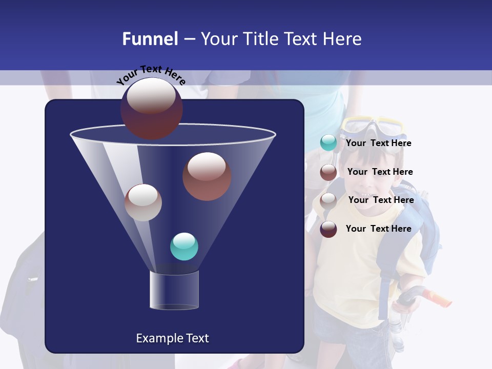 Isolated Smiling Woman PowerPoint Template