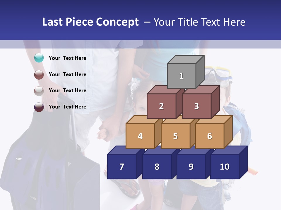 Isolated Smiling Woman PowerPoint Template