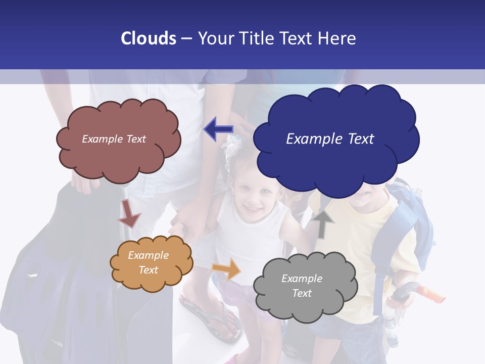 Isolated Smiling Woman PowerPoint Template