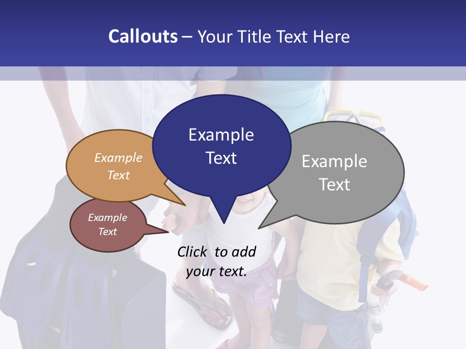 Isolated Smiling Woman PowerPoint Template
