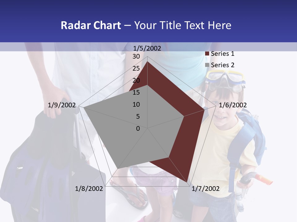 Isolated Smiling Woman PowerPoint Template