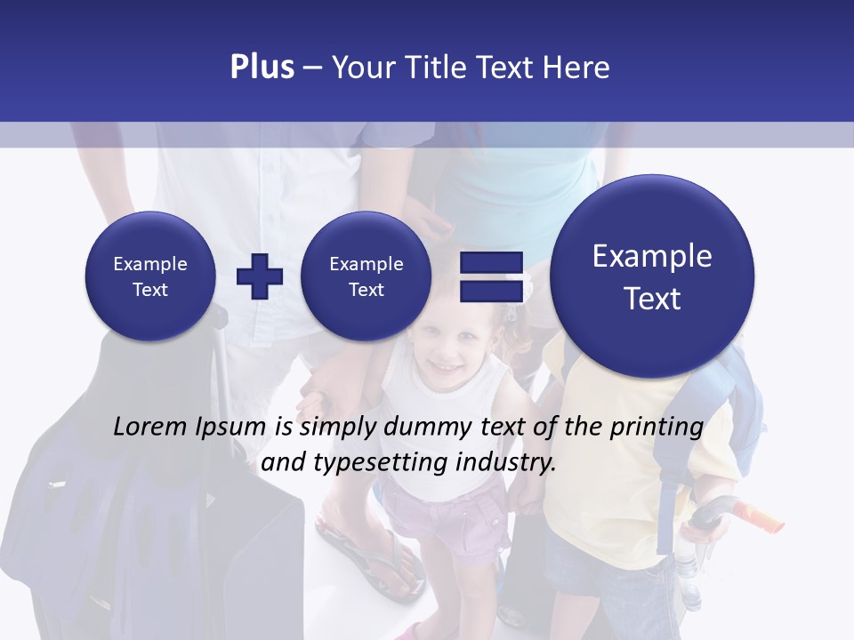 Isolated Smiling Woman PowerPoint Template