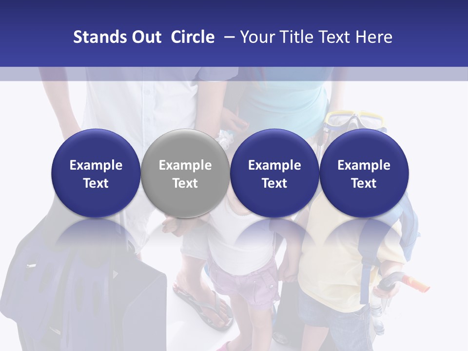 Isolated Smiling Woman PowerPoint Template