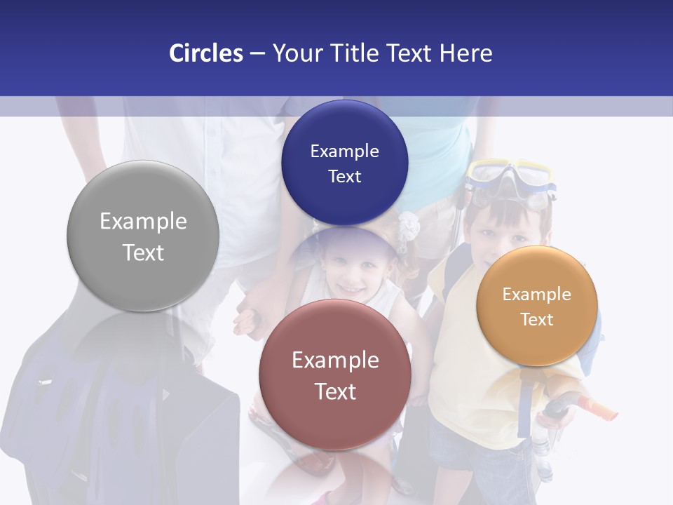 Isolated Smiling Woman PowerPoint Template