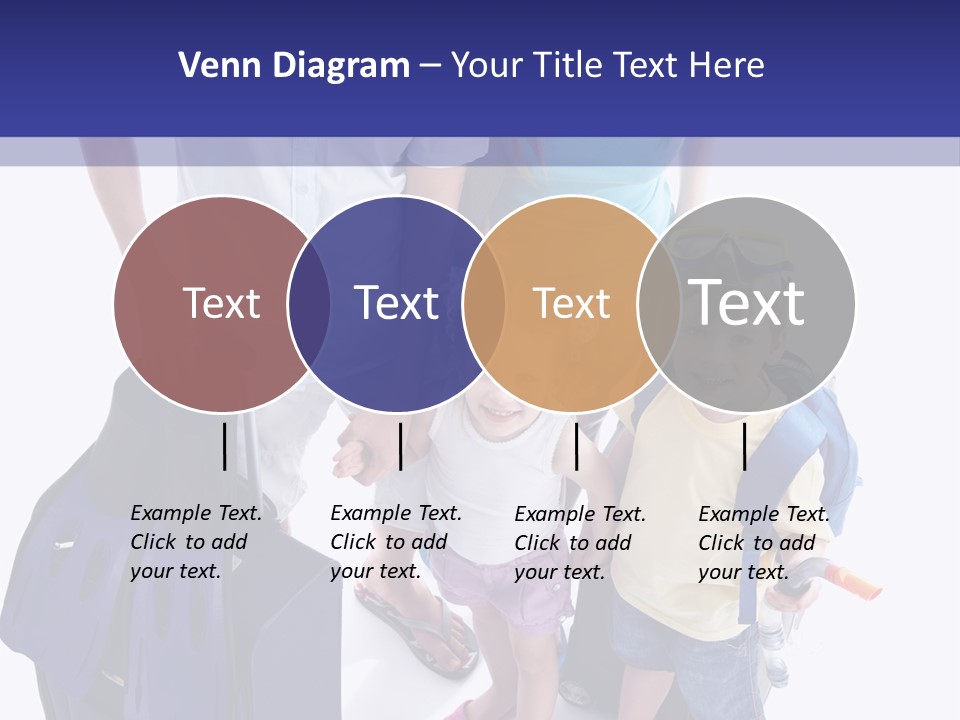 Isolated Smiling Woman PowerPoint Template