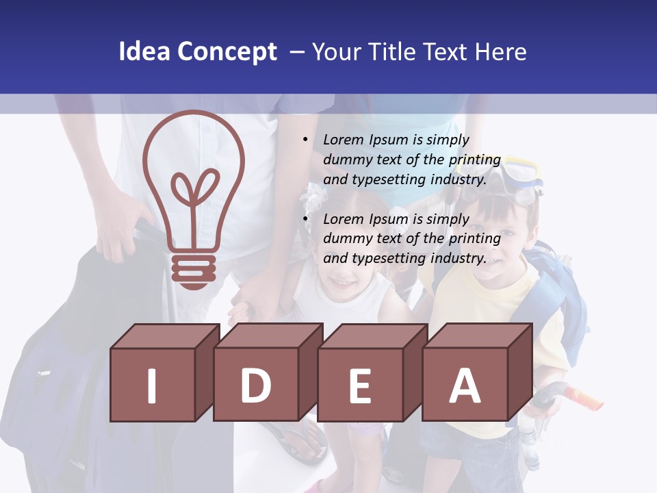 Isolated Smiling Woman PowerPoint Template