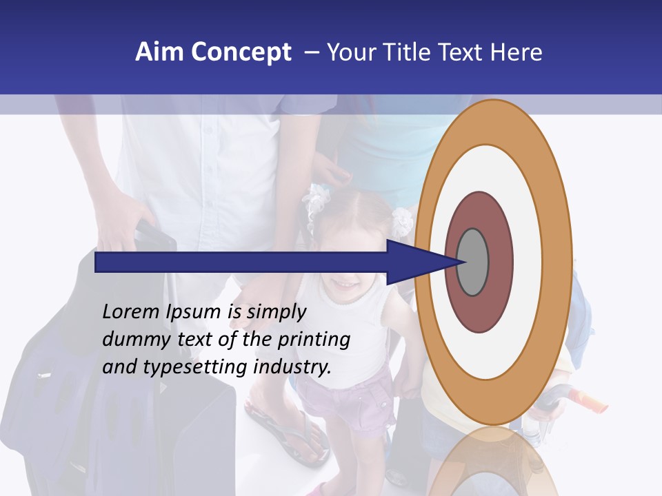 Isolated Smiling Woman PowerPoint Template