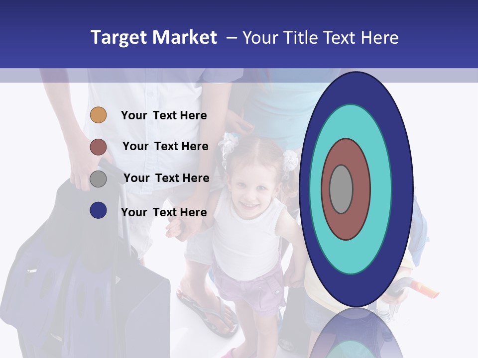 Isolated Smiling Woman PowerPoint Template