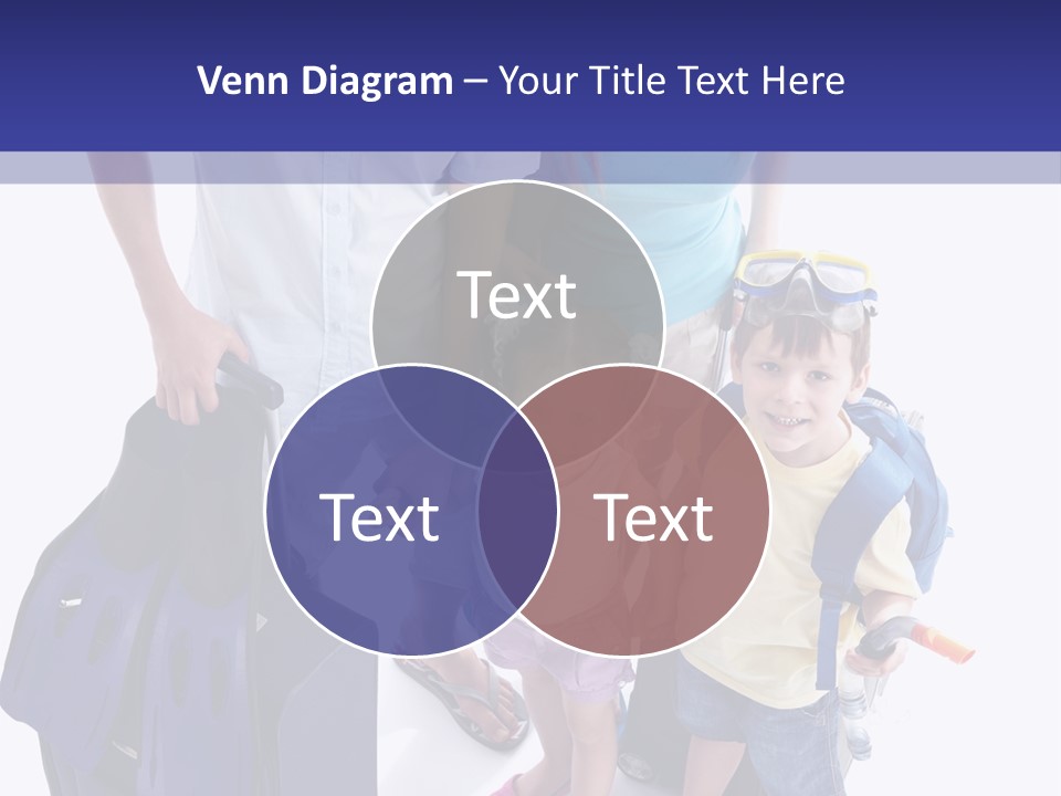 Isolated Smiling Woman PowerPoint Template