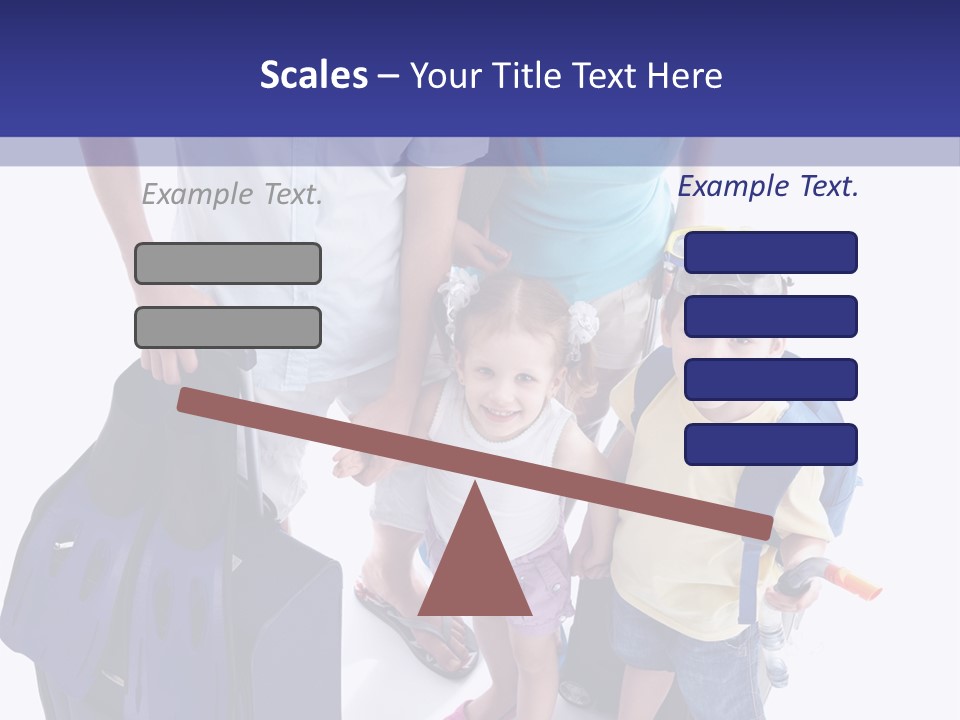 Isolated Smiling Woman PowerPoint Template