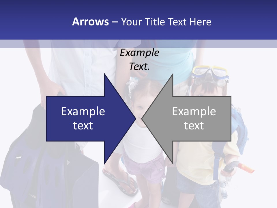 Isolated Smiling Woman PowerPoint Template