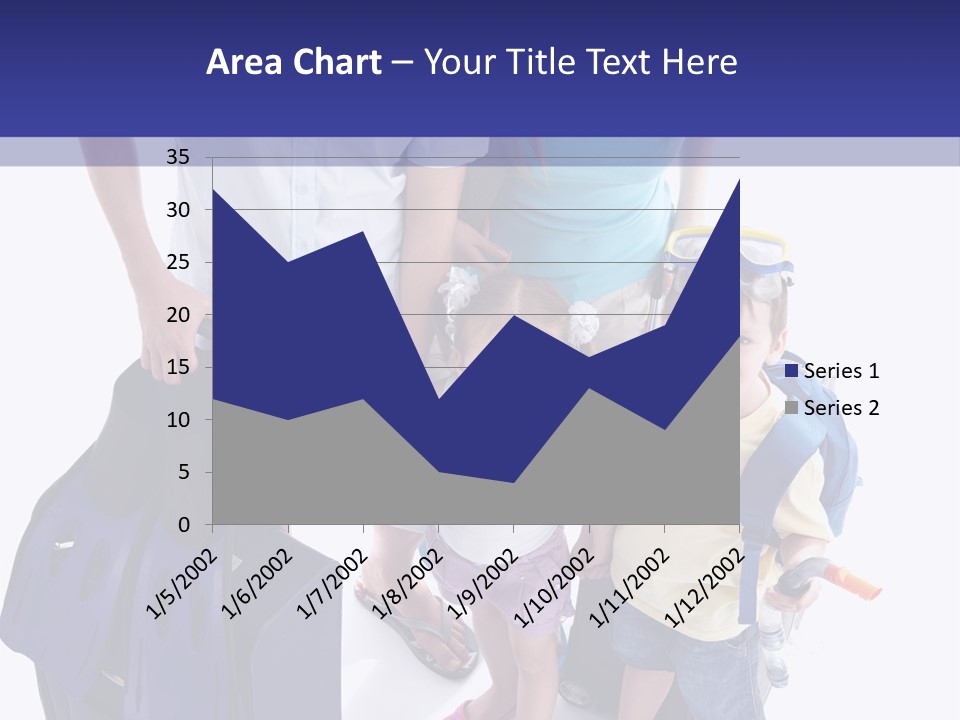 Isolated Smiling Woman PowerPoint Template