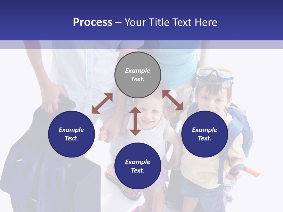 Isolated Smiling Woman PowerPoint Template