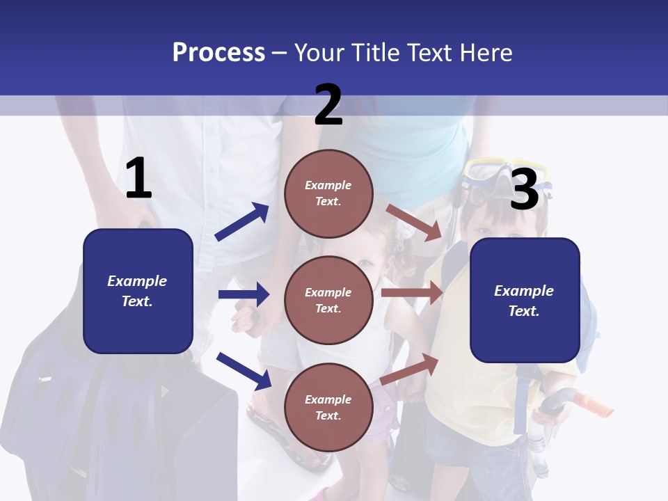 Isolated Smiling Woman PowerPoint Template
