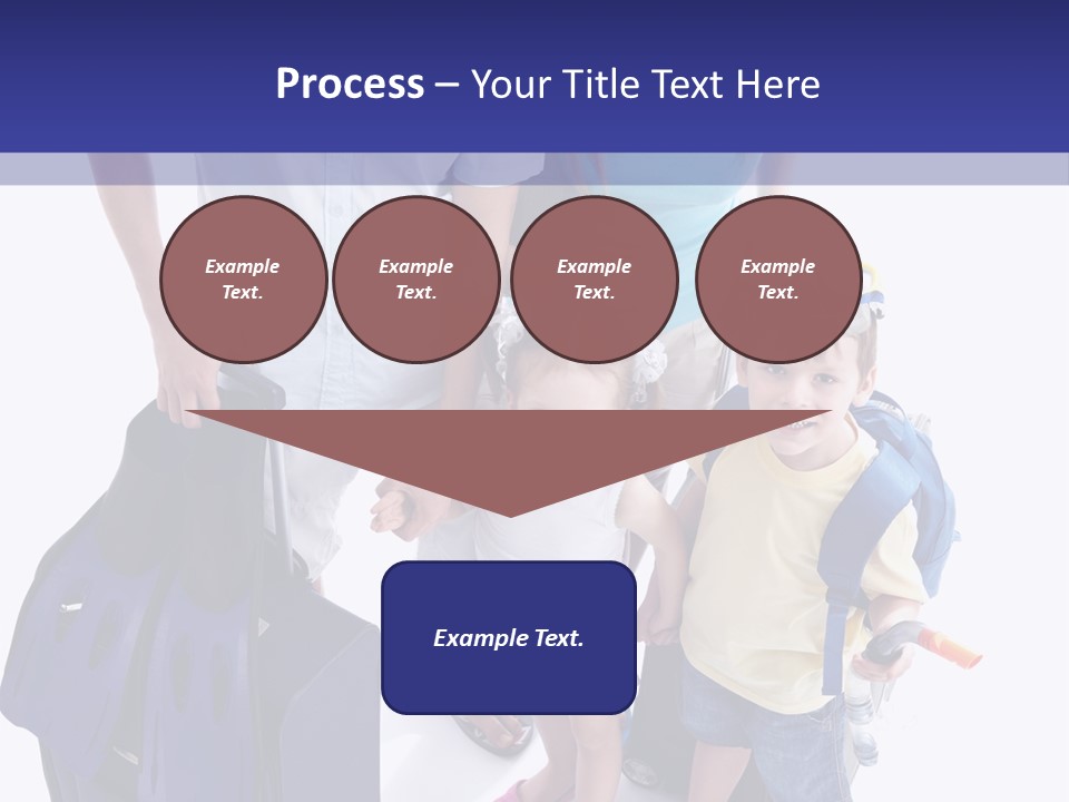 Isolated Smiling Woman PowerPoint Template