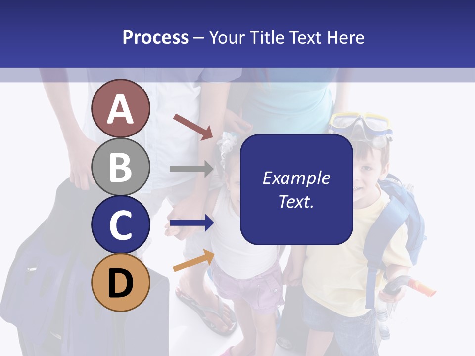Isolated Smiling Woman PowerPoint Template