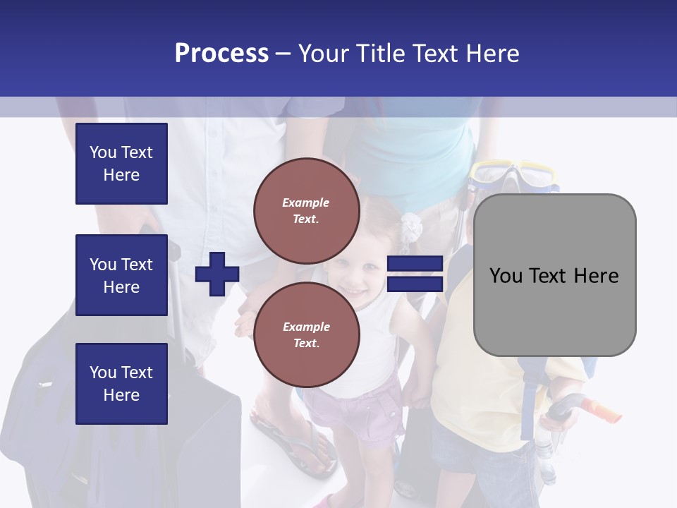 Isolated Smiling Woman PowerPoint Template