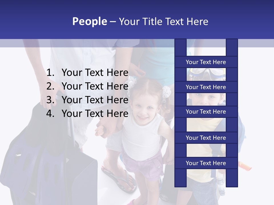 Isolated Smiling Woman PowerPoint Template