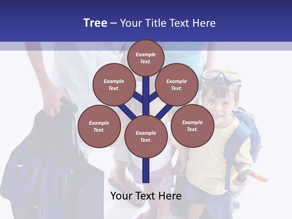 Isolated Smiling Woman PowerPoint Template