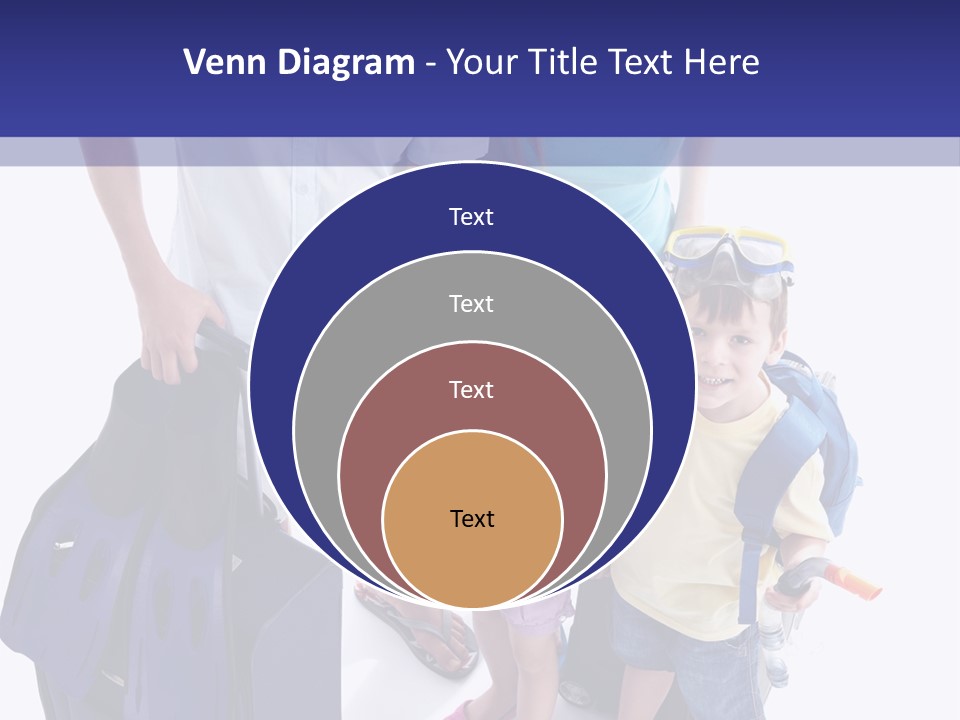 Isolated Smiling Woman PowerPoint Template