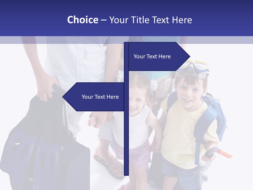 Isolated Smiling Woman PowerPoint Template