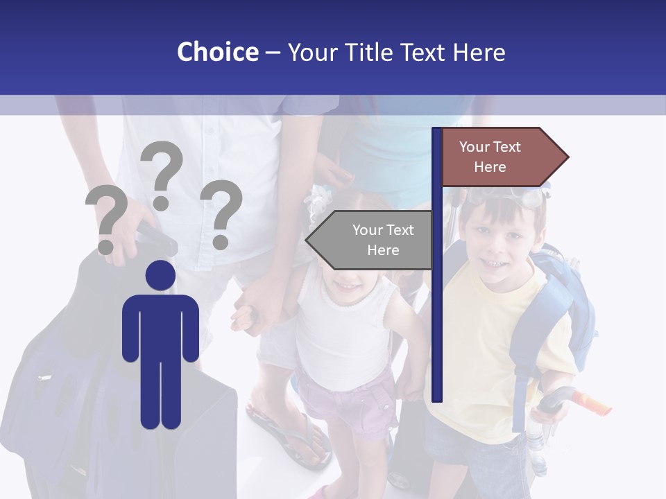 Isolated Smiling Woman PowerPoint Template