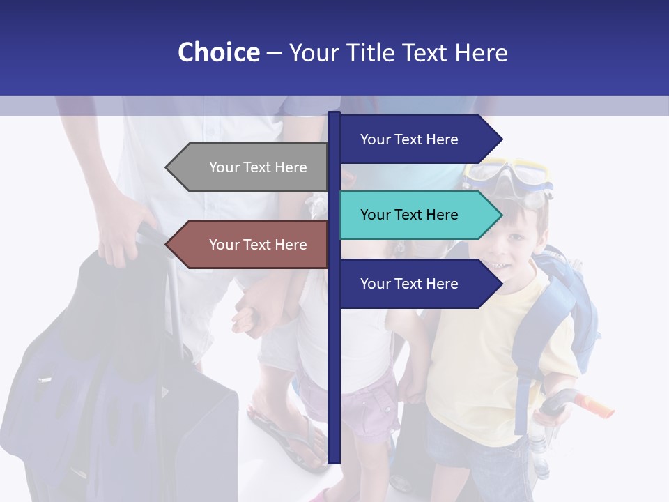 Isolated Smiling Woman PowerPoint Template