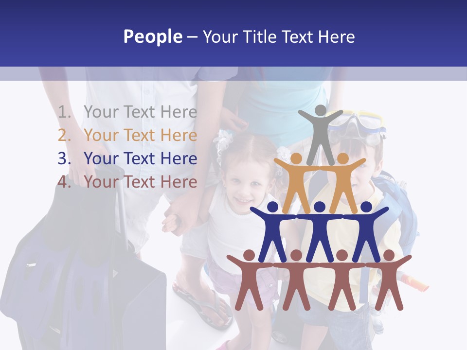 Isolated Smiling Woman PowerPoint Template