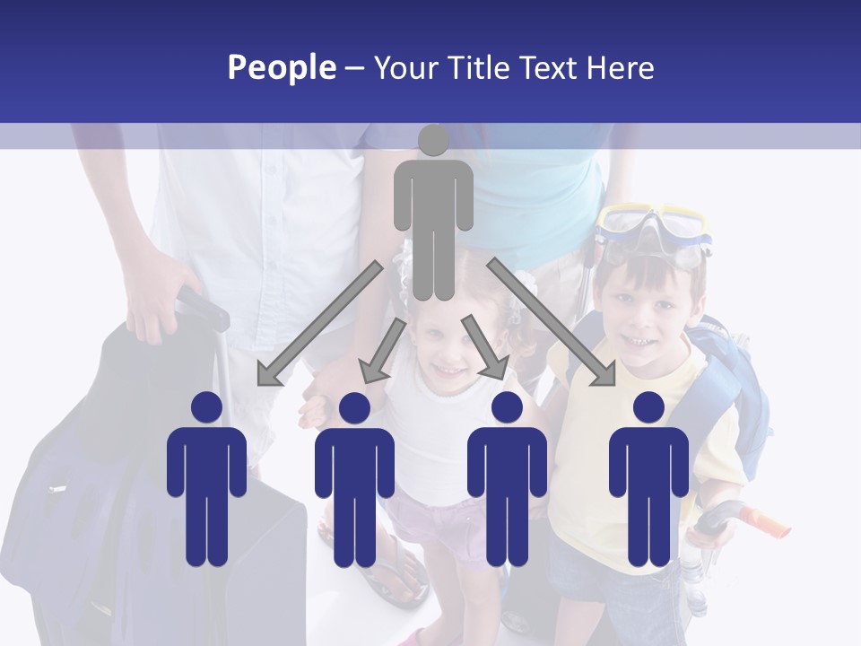 Isolated Smiling Woman PowerPoint Template