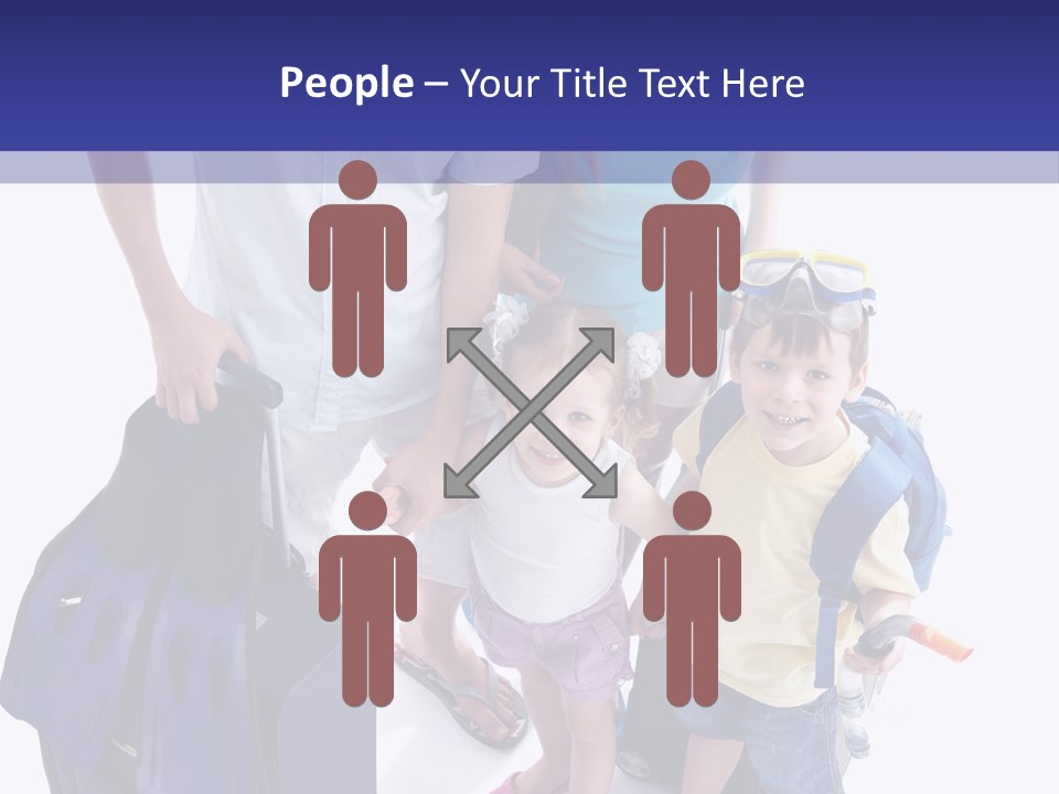 Isolated Smiling Woman PowerPoint Template