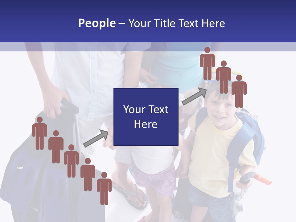 Isolated Smiling Woman PowerPoint Template