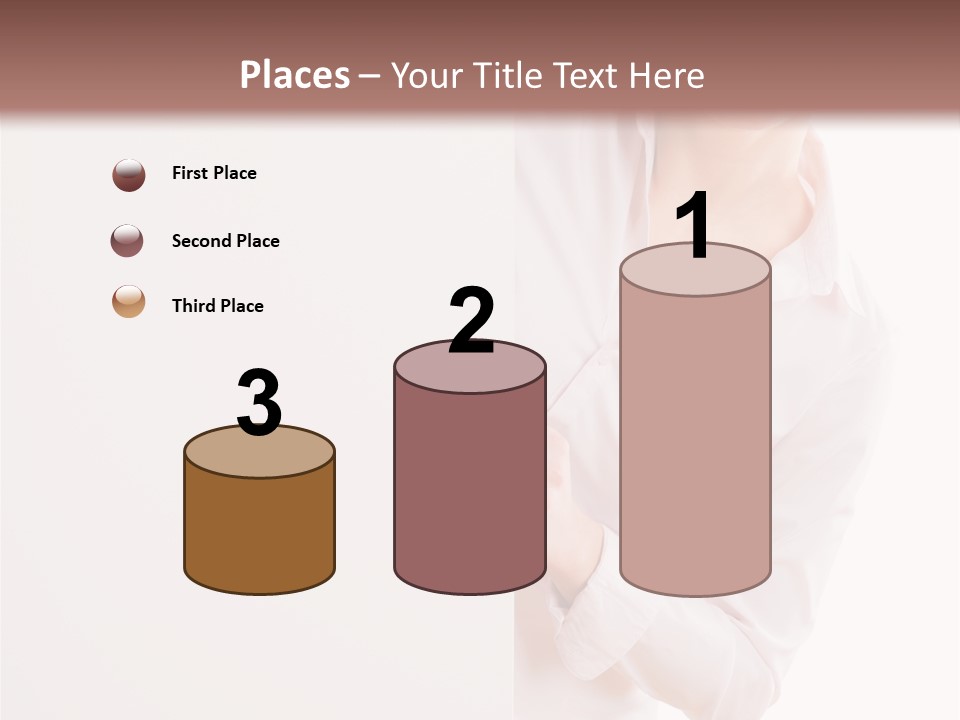 Woman Placard Advertising PowerPoint Template