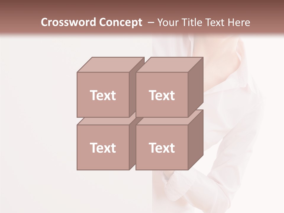 Woman Placard Advertising PowerPoint Template