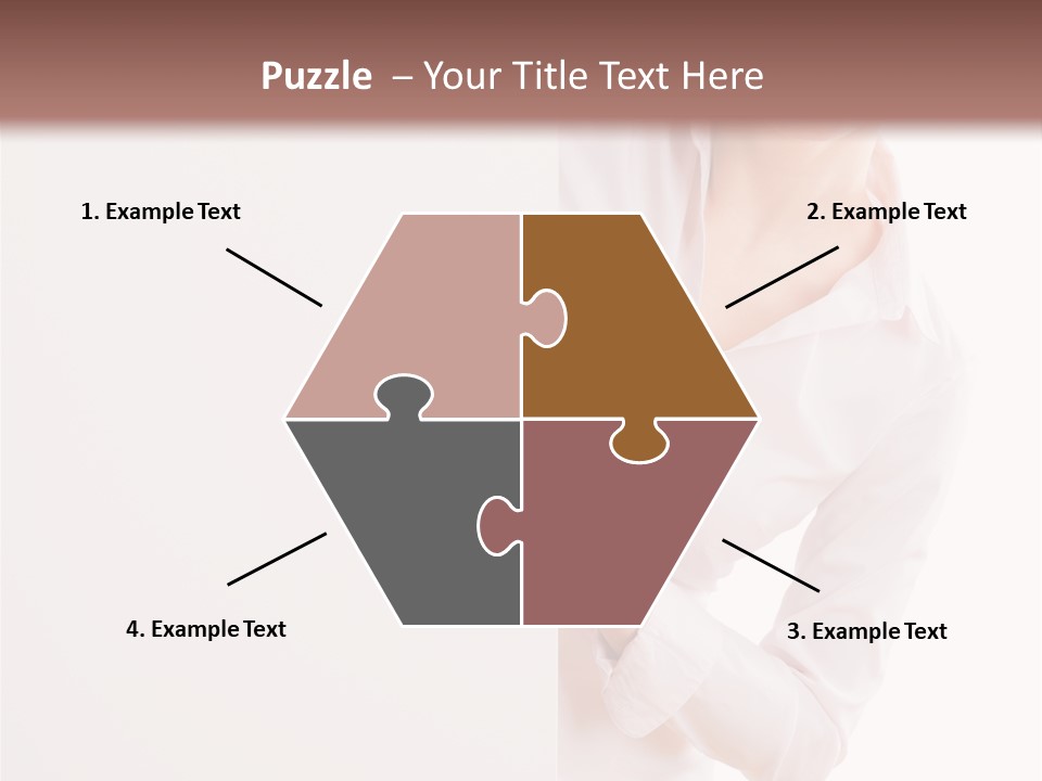 Woman Placard Advertising PowerPoint Template