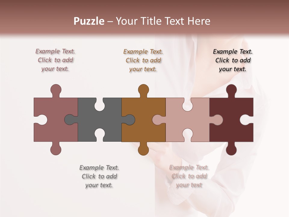 Woman Placard Advertising PowerPoint Template