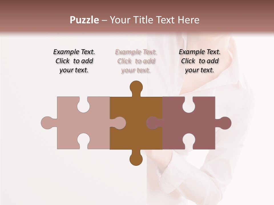 Woman Placard Advertising PowerPoint Template