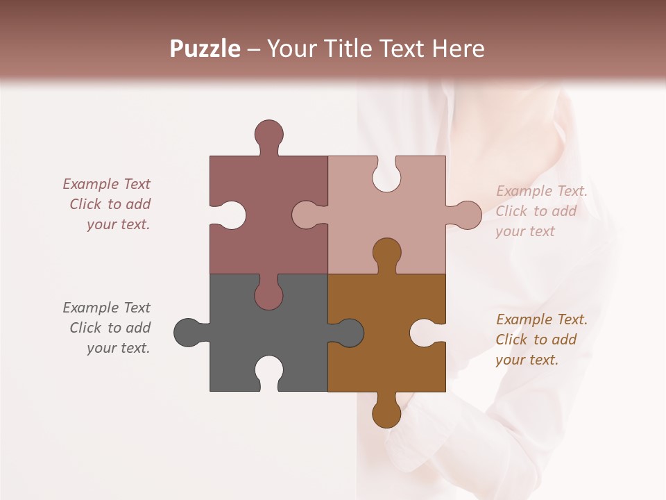 Woman Placard Advertising PowerPoint Template