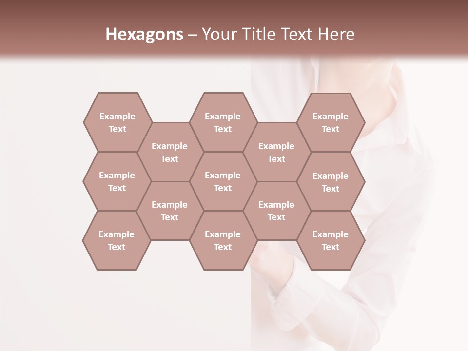 Woman Placard Advertising PowerPoint Template