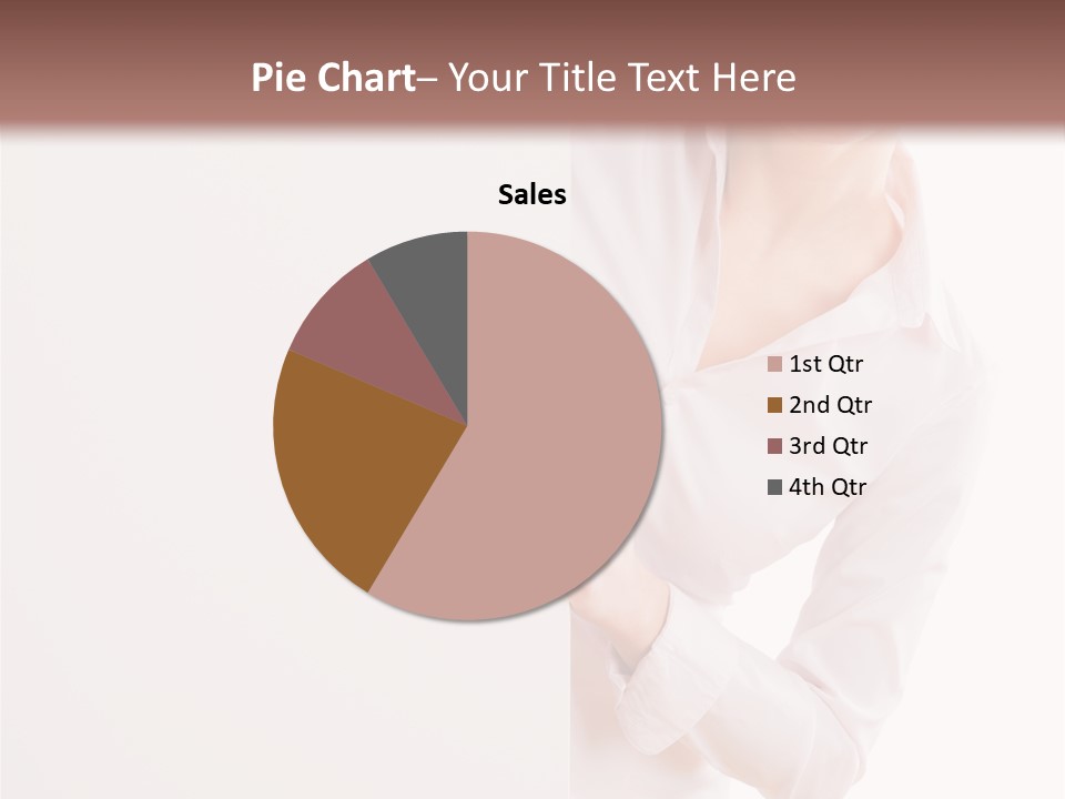 Woman Placard Advertising PowerPoint Template