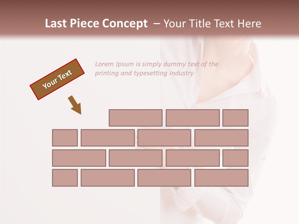 Woman Placard Advertising PowerPoint Template