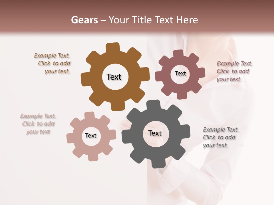 Woman Placard Advertising PowerPoint Template