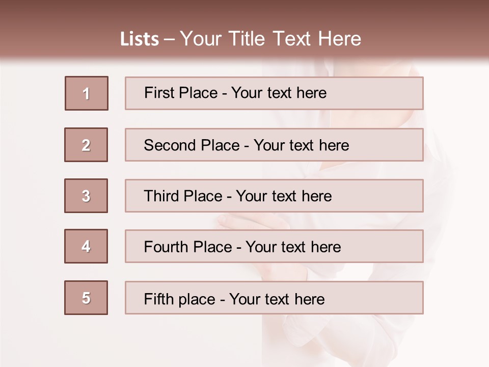Woman Placard Advertising PowerPoint Template