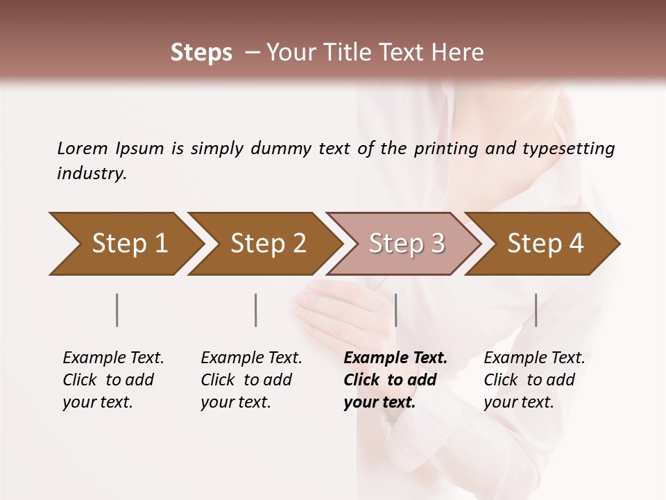 Woman Placard Advertising PowerPoint Template