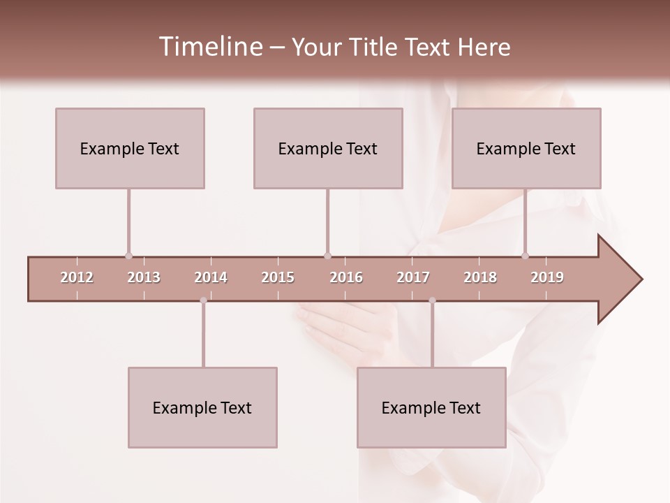 Woman Placard Advertising PowerPoint Template