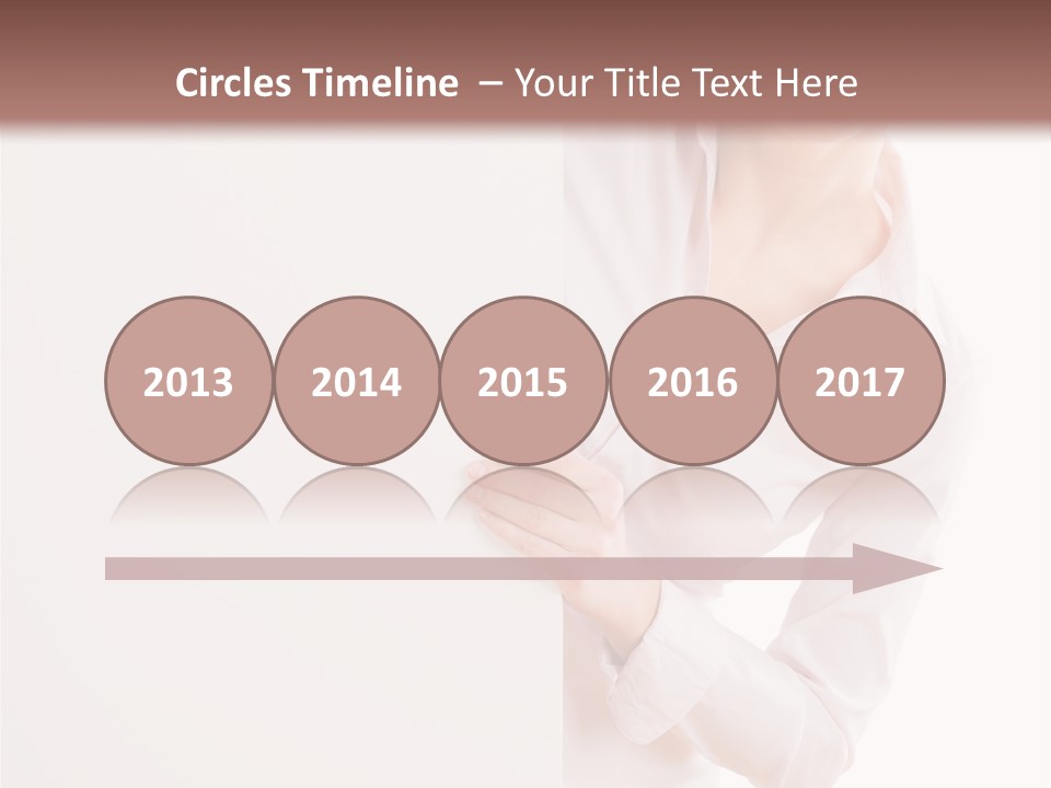 Woman Placard Advertising PowerPoint Template