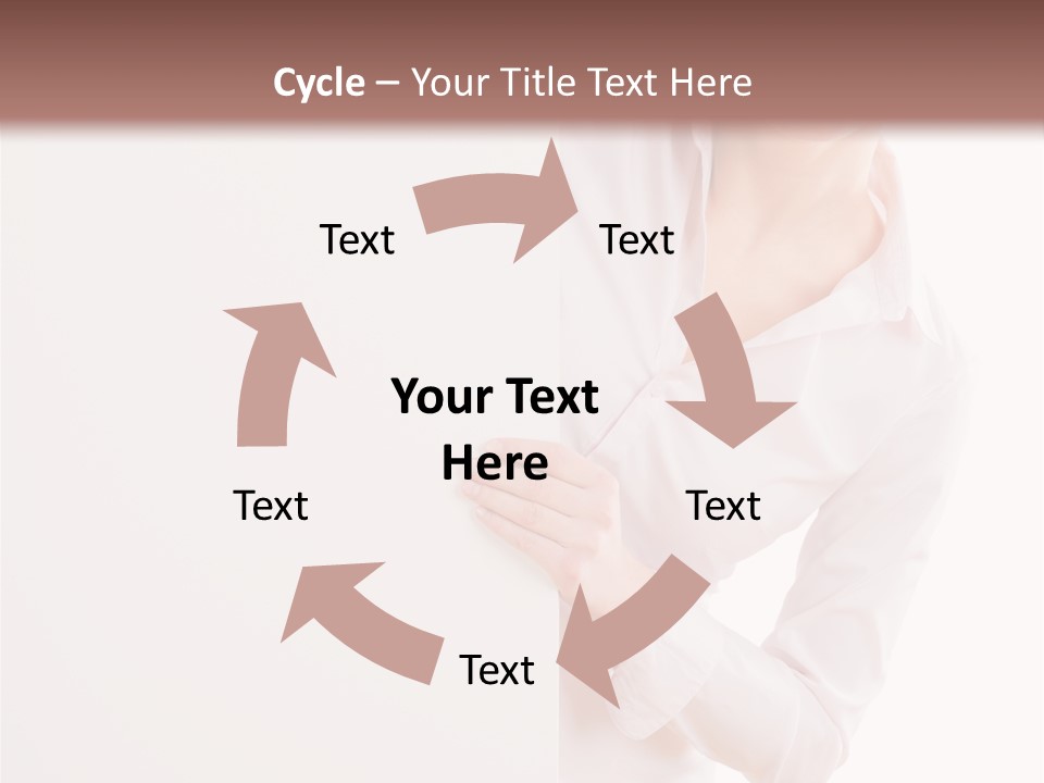 Woman Placard Advertising PowerPoint Template