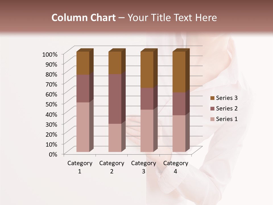 Woman Placard Advertising PowerPoint Template